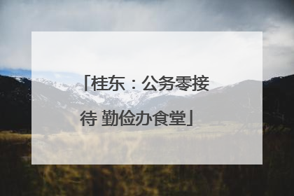 桂东：公务零接待 勤俭办食堂
