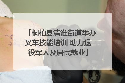 桐柏县清淮街道举办叉车技能培训 助力退役军人及居民就业