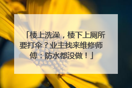 楼上洗澡，楼下上厕所要打伞？业主找来维修师傅：防水都没做！