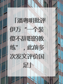 潘粤明批评伊万“一个装傻不辞职的教练”，此前多次发文评价国足