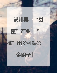 潢川县：“甜蜜”产业  “桃”出乡村振兴金路子