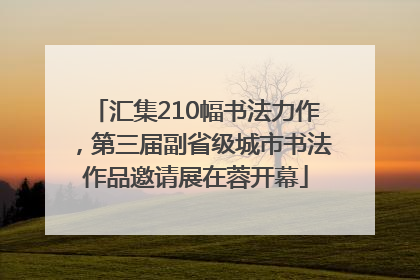 汇集210幅书法力作，第三届副省级城市书法作品邀请展在蓉开幕