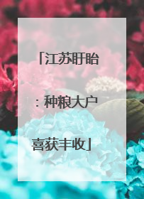 江苏盱眙：种粮大户喜获丰收