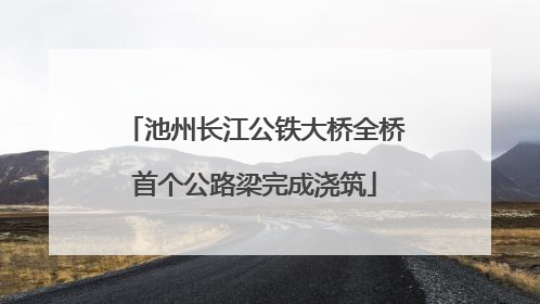 池州长江公铁大桥全桥首个公路梁完成浇筑