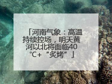 河南气象：高温持续控场，明天黄河以北将面临40℃+“炙烤”