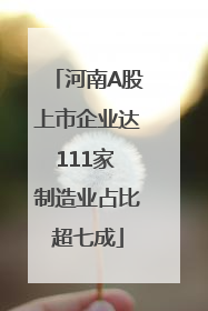 河南A股上市企业达111家 制造业占比超七成