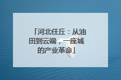 河北任丘：从油田到云端，一座城的产业革命