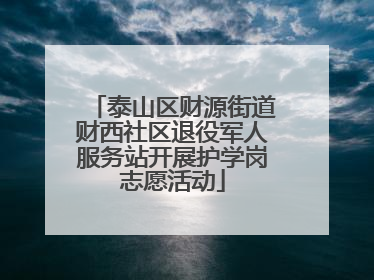 泰山区财源街道财西社区退役军人服务站开展护学岗志愿活动