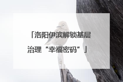 洛阳伊滨解锁基层治理“幸福密码”