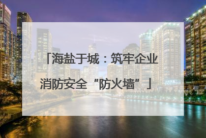 海盐于城：筑牢企业消防安全“防火墙”