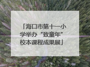 海口市第十一小学举办“致童年”校本课程成果展