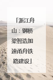 浙江舟山：钢桥梁智造加速甬舟铁路建设