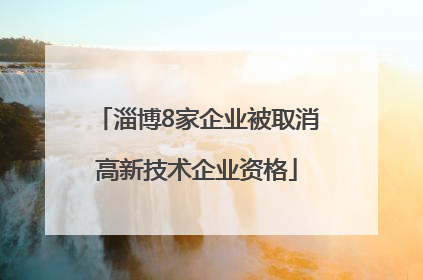 淄博8家企业被取消高新技术企业资格
