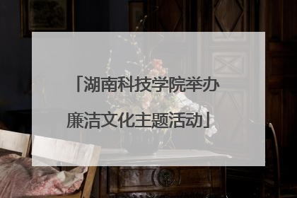 湖南科技学院举办廉洁文化主题活动