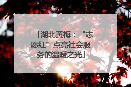 湖北黄梅：“志愿红”点亮社会服务的温暖之光