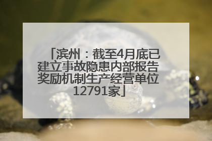 滨州：截至4月底已建立事故隐患内部报告奖励机制生产经营单位12791家