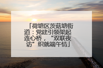 荷塘区茨菇塘街道：党建引领架起连心桥，“双联夜访”织就端午情