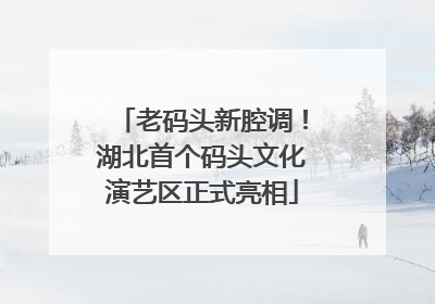老码头新腔调！湖北首个码头文化演艺区正式亮相