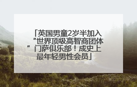 英国男童2岁半加入“世界顶级高智商团体”门萨俱乐部！成史上最年轻男性会员