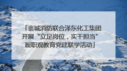 襄城消防联合泽东化工集团开展“立足岗位，实干担当”履职观教育党建联学活动