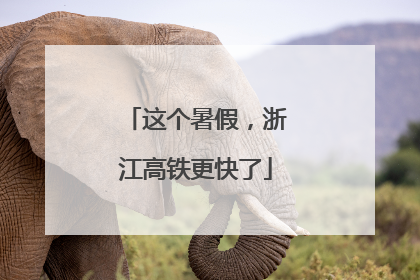 这个暑假，浙江高铁更快了