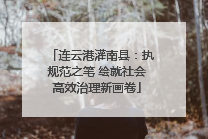 连云港灌南县：执规范之笔 绘就社会高效治理新画卷