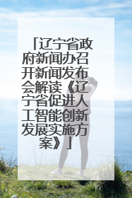 辽宁省政府新闻办召开新闻发布会解读《辽宁省促进人工智能创新发展实施方案》
