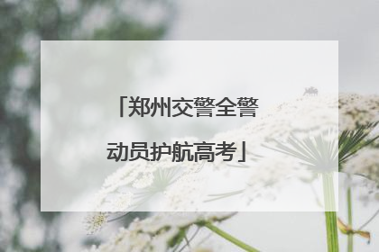 郑州交警全警动员护航高考