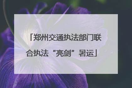 郑州交通执法部门联合执法“亮剑”暑运