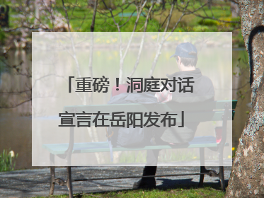 重磅！洞庭对话宣言在岳阳发布