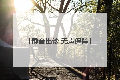 静音出诊 无声保障
