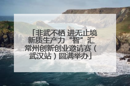 非武不栖 进无止境 新质生产力“智”汇常州创新创业邀请赛（武汉站）圆满举办