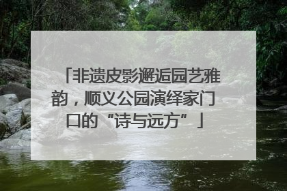 非遗皮影邂逅园艺雅韵，顺义公园演绎家门口的“诗与远方”