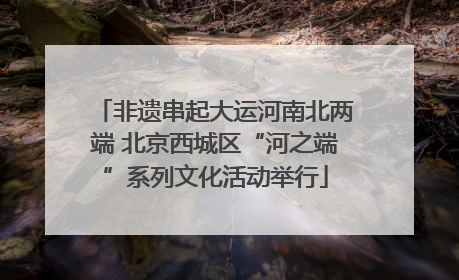 非遗串起大运河南北两端 北京西城区“河之端”系列文化活动举行