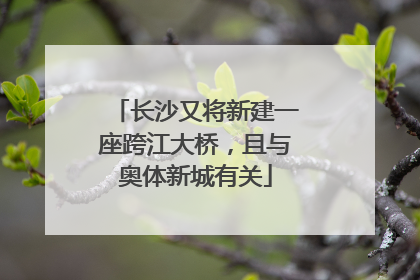 长沙又将新建一座跨江大桥，且与奥体新城有关