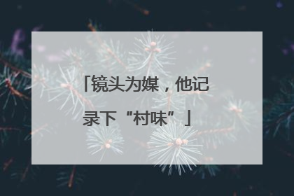 镜头为媒，他记录下“村味”