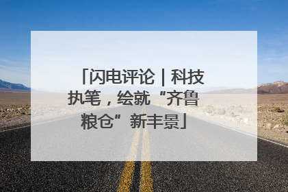闪电评论｜科技执笔，绘就“齐鲁粮仓”新丰景