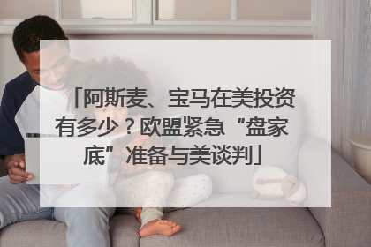 阿斯麦、宝马在美投资有多少？欧盟紧急“盘家底”准备与美谈判