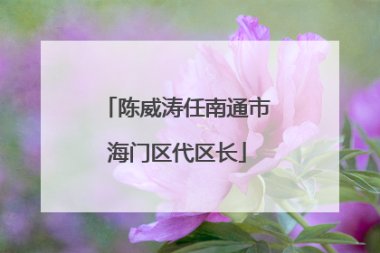 陈威涛任南通市海门区代区长
