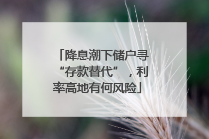 降息潮下储户寻“存款替代”，利率高地有何风险