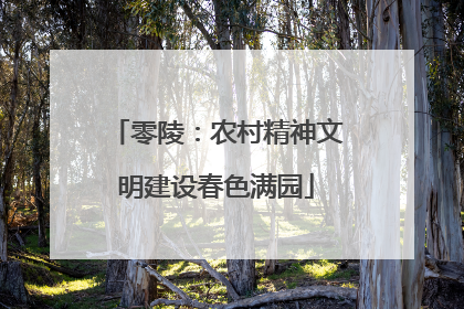 零陵：农村精神文明建设春色满园