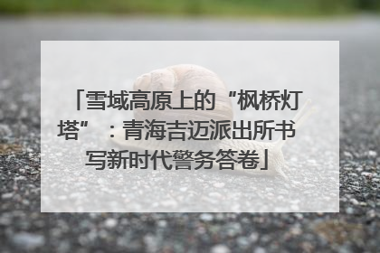 雪域高原上的“枫桥灯塔”：青海吉迈派出所书写新时代警务答卷
