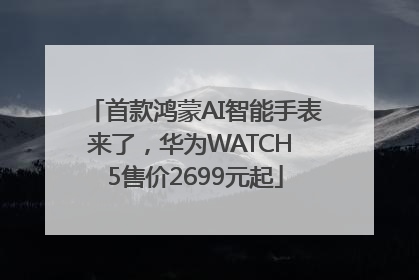 首款鸿蒙AI智能手表来了，华为WATCH 5售价2699元起