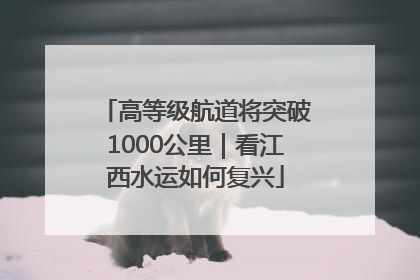 高等级航道将突破1000公里｜看江西水运如何复兴