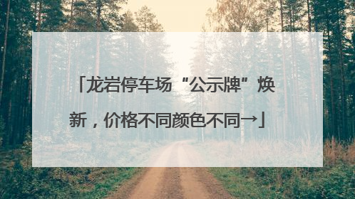 龙岩停车场“公示牌”焕新，价格不同颜色不同→