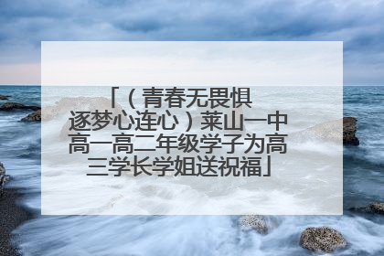 （青春无畏惧   逐梦心连心）莱山一中高一高二年级学子为高三学长学姐送祝福