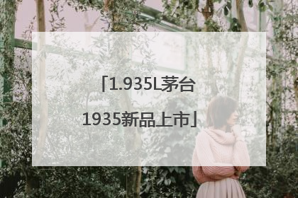 1.935L茅台1935新品上市