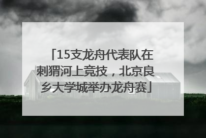 15支龙舟代表队在刺猬河上竞技，北京良乡大学城举办龙舟赛