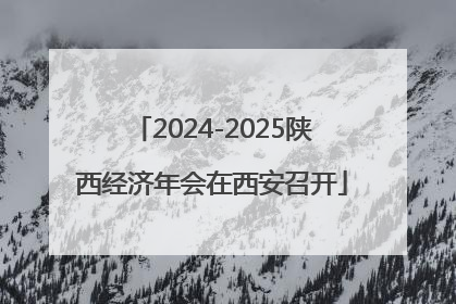2024-2025陕西经济年会在西安召开