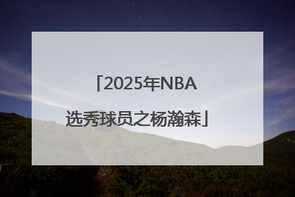 2025年NBA选秀球员之杨瀚森